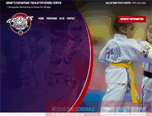 Tablet Screenshot of grantschesapeaketaekwondo.com